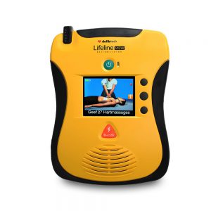 Deze AED van defibtech biedt video instructies aan en is geschikt voor meertalig gebruik.