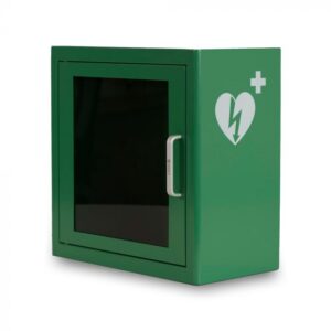 Universele AED wandkast, geschikt voor meerdere AED modellen met magneet alarm.