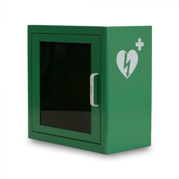 Universele AED wandkast, geschikt voor meerdere AED modellen met magneet alarm.