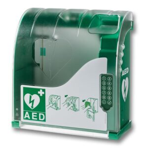 Waterdichte kast voor je AED met pincodeslot. Geschikt voor AVIA 210