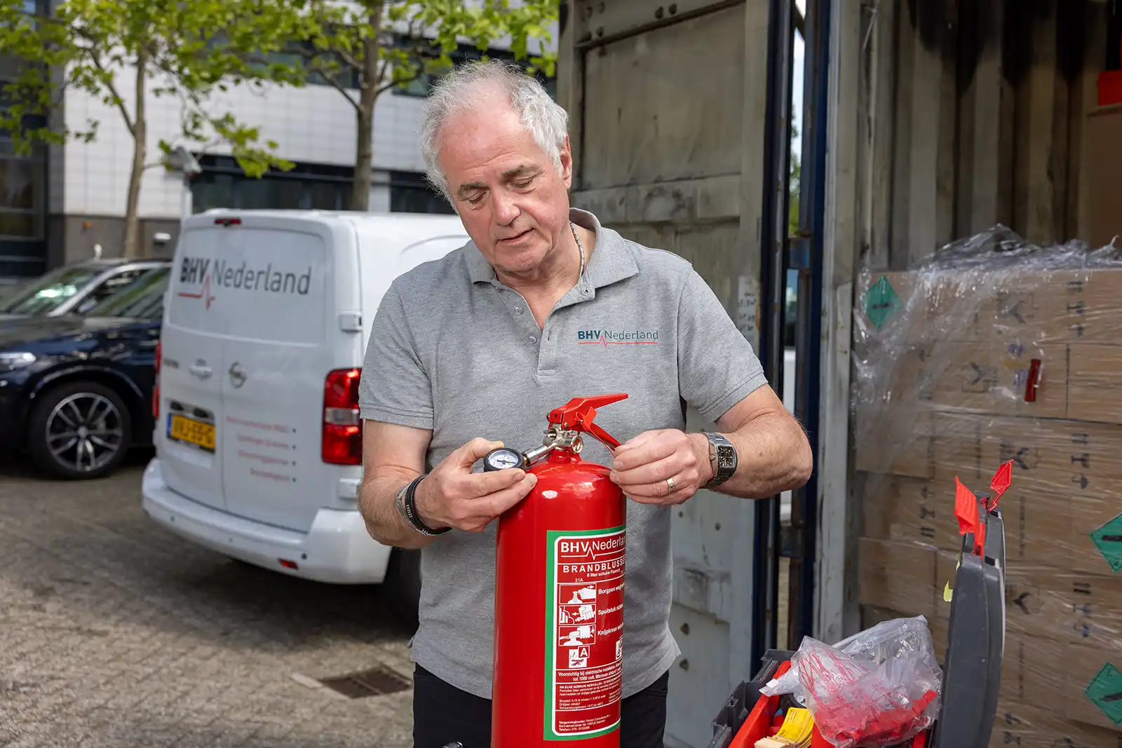 Blusmiddelen controleren